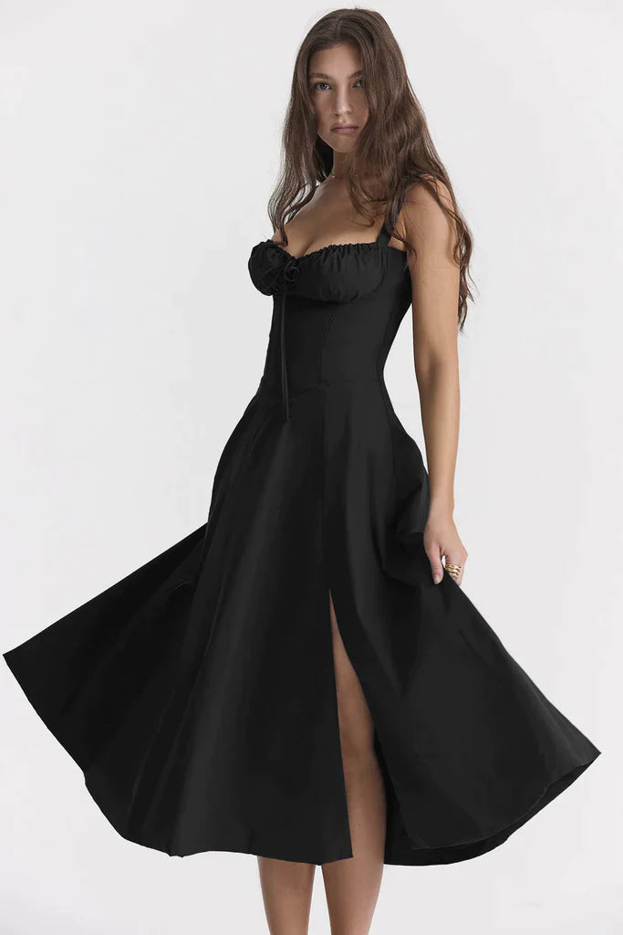 Martha – feminines Bustierkleid mit Blumendekor