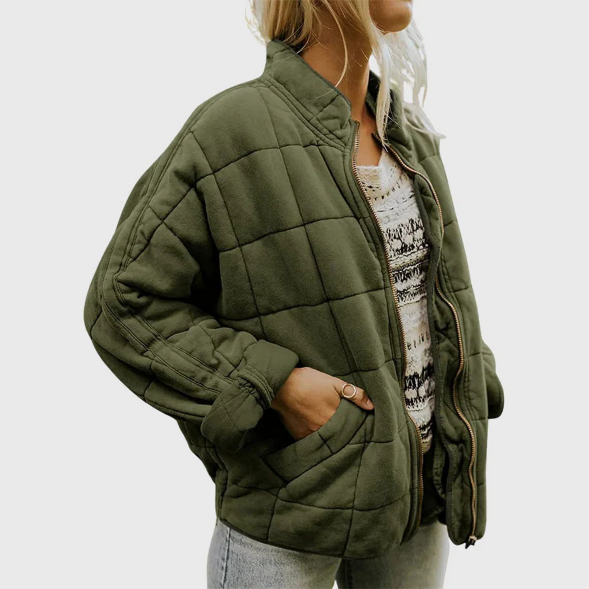 Jyn Eleganter Mantel -  Grün