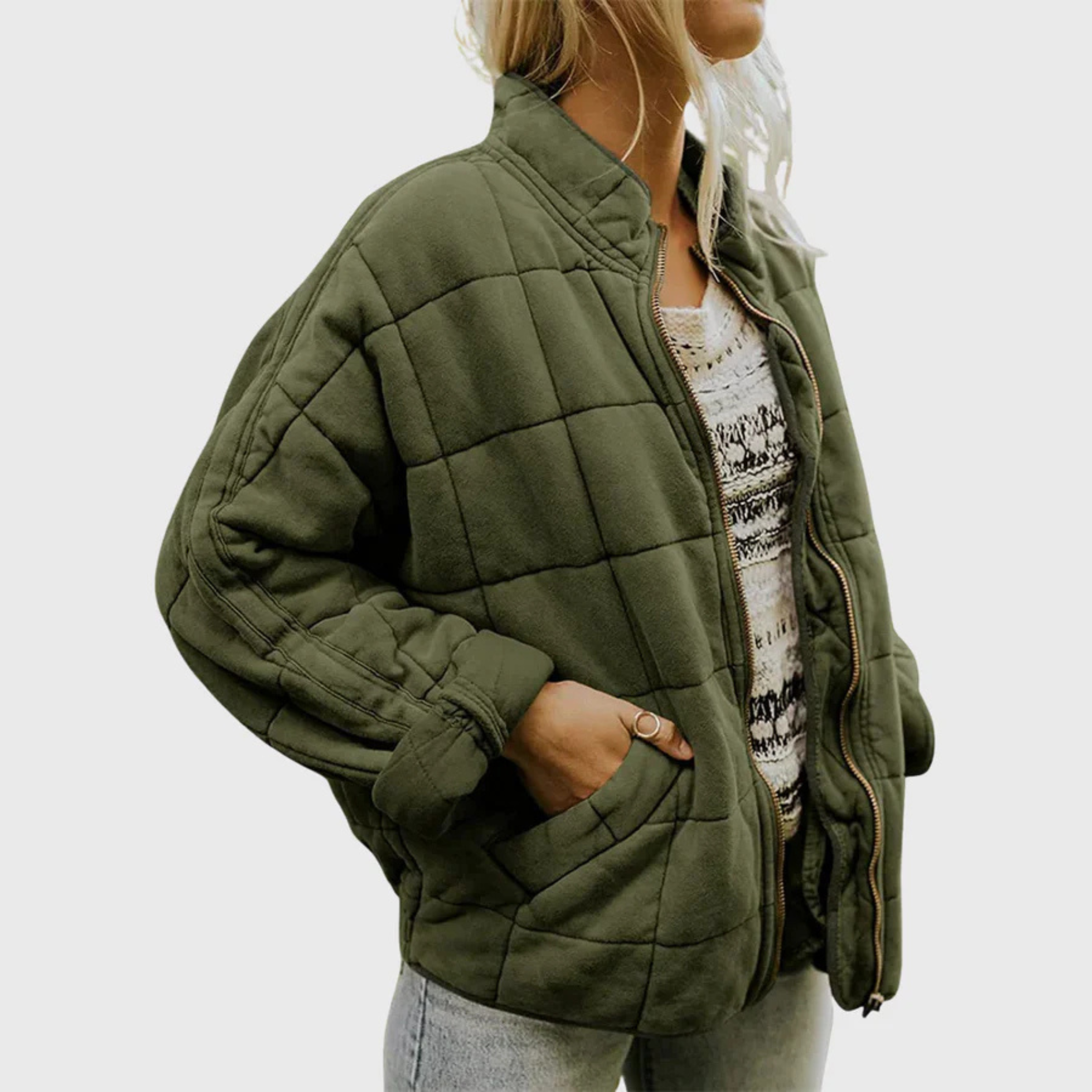 Jyn Eleganter Mantel -  Grün