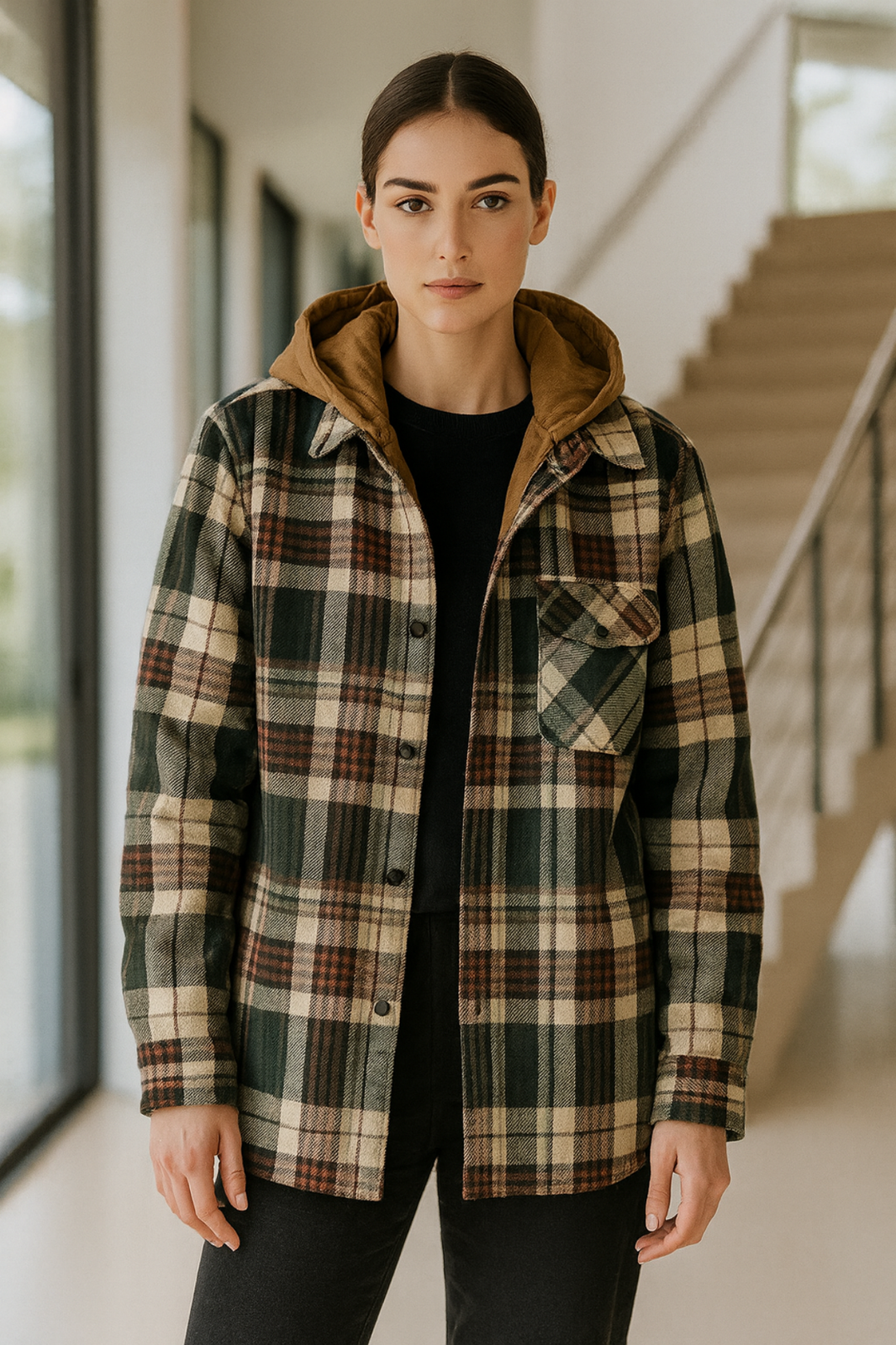 Harper | Patchwork Geruite Jas