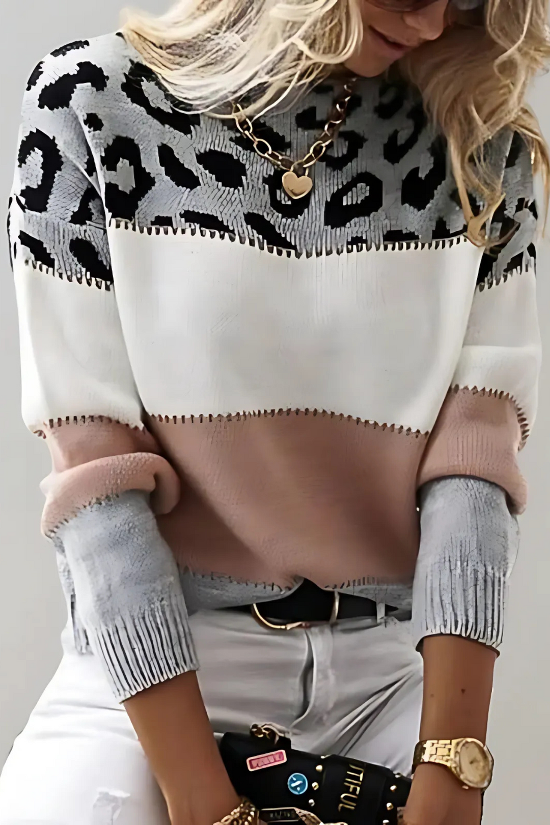 Paella | Strickpullover mit Leopardenmuster