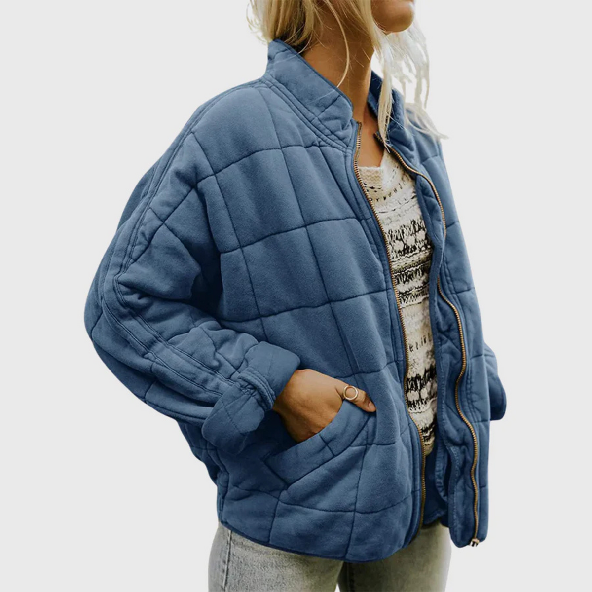 Jyn Eleganter Mantel -  Blau