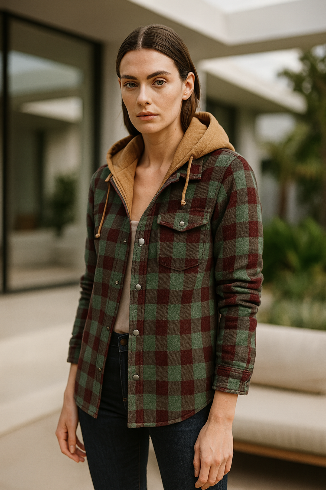 Harper | Patchwork Geruite Jas