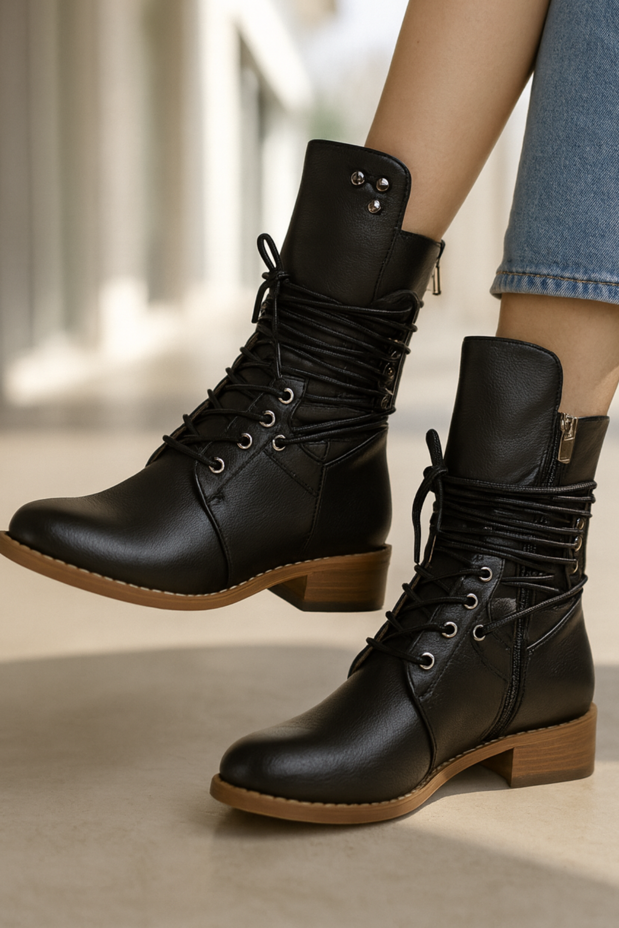 Shanaia | Damen-Stiefeletten mit Schnürung