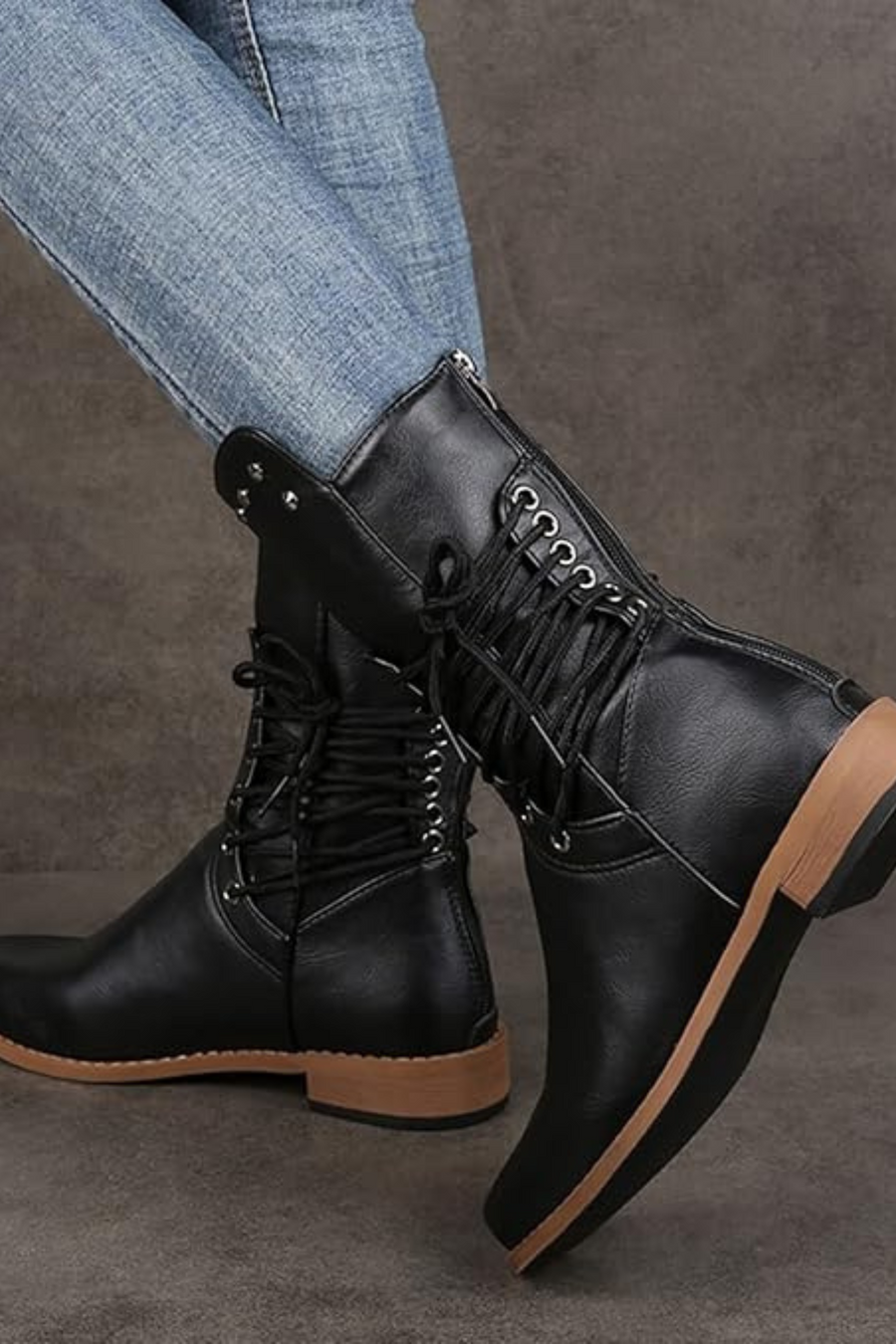 Shanaia Lace-Up Ankle Boots