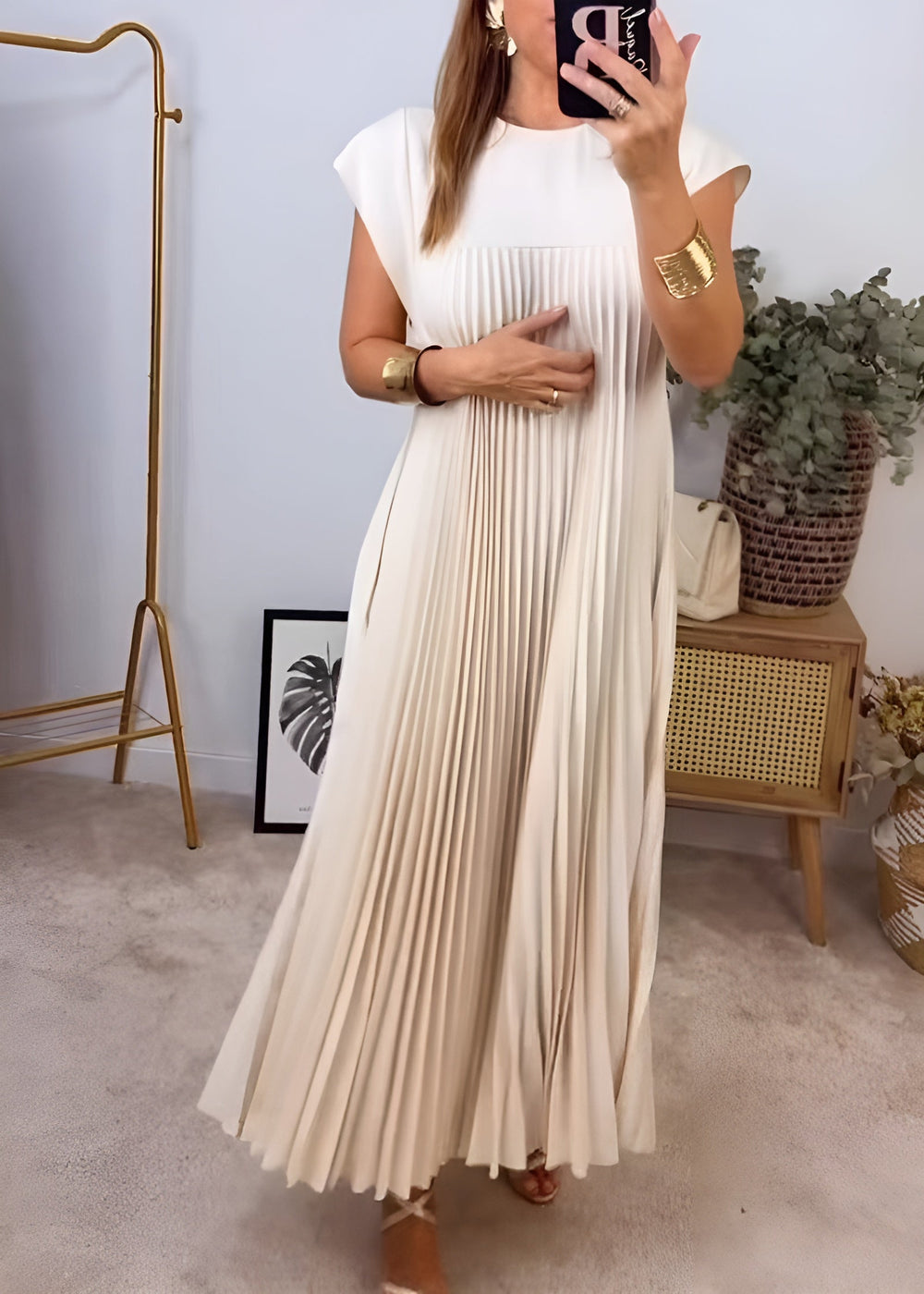 Simone | Robe plissée légère et raffinée