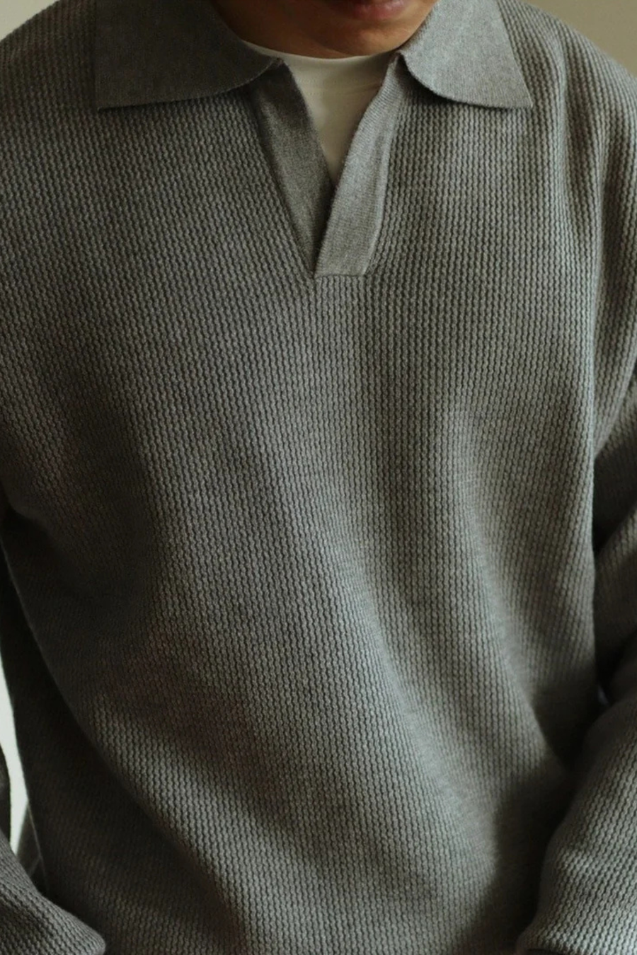 Ellison Fine-Knit Breathable Comfortable Polo Shirt Top