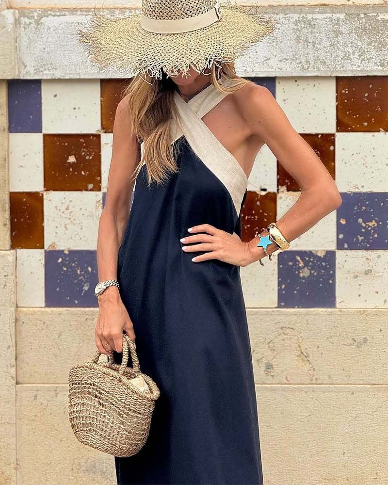 Alira Backless Flowing Dress for Special Occasions