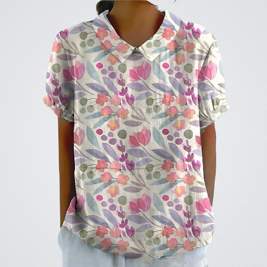 Sierra Floral Print Lightweight Blouse for Everyday Elegance