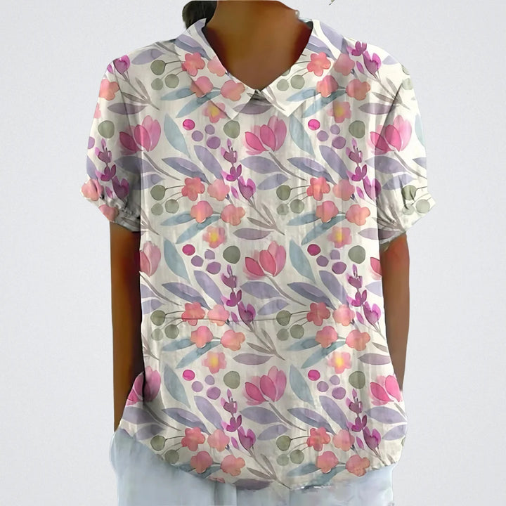 Lina | Elegante Bluse mit Blumendetail