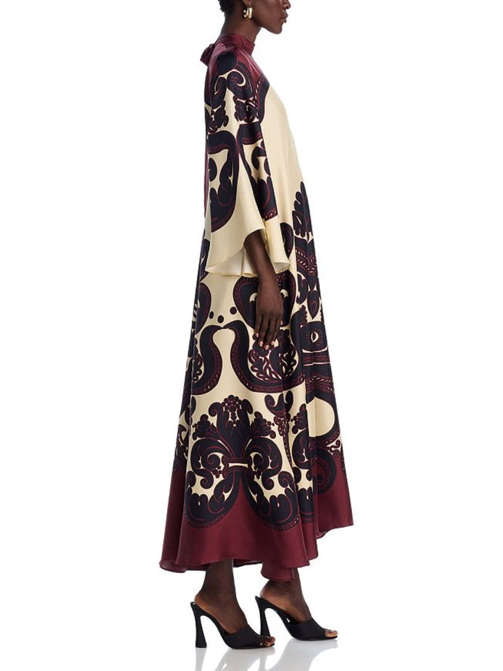 Elegance Ease – Atemberaubendes Maxikleid mit Grenadilla-Print