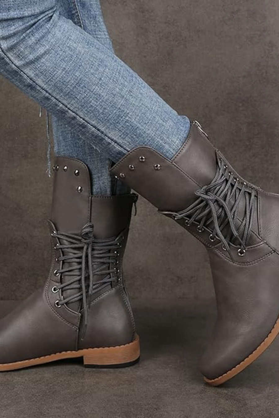 Shanaia Lace-Up Ankle Boots