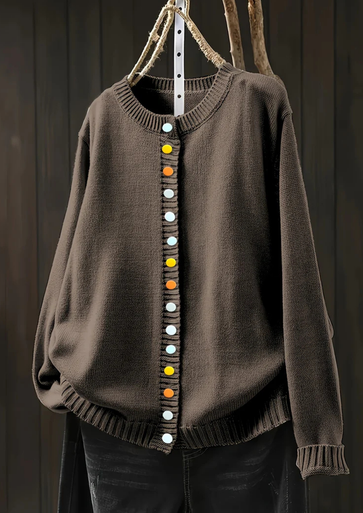 Lisa Komfortable & Stilvolle Cardigan - Braun