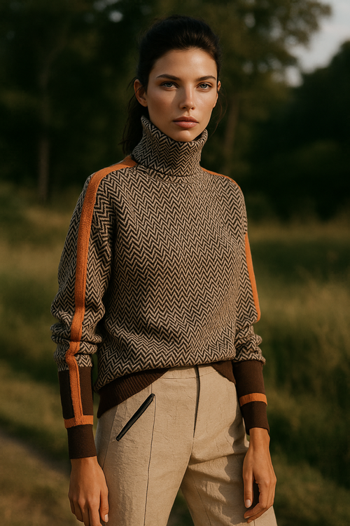 Marilou | Pullover mit Kontraststreifen