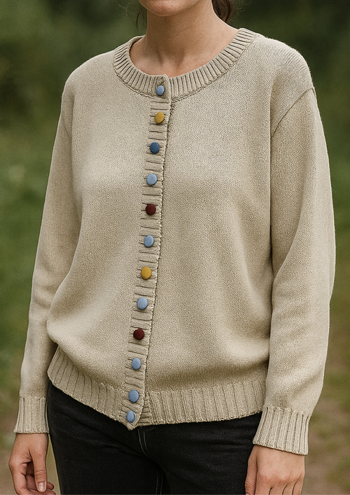 Lisa Komfortable & Stilvolle Cardigan - Beige