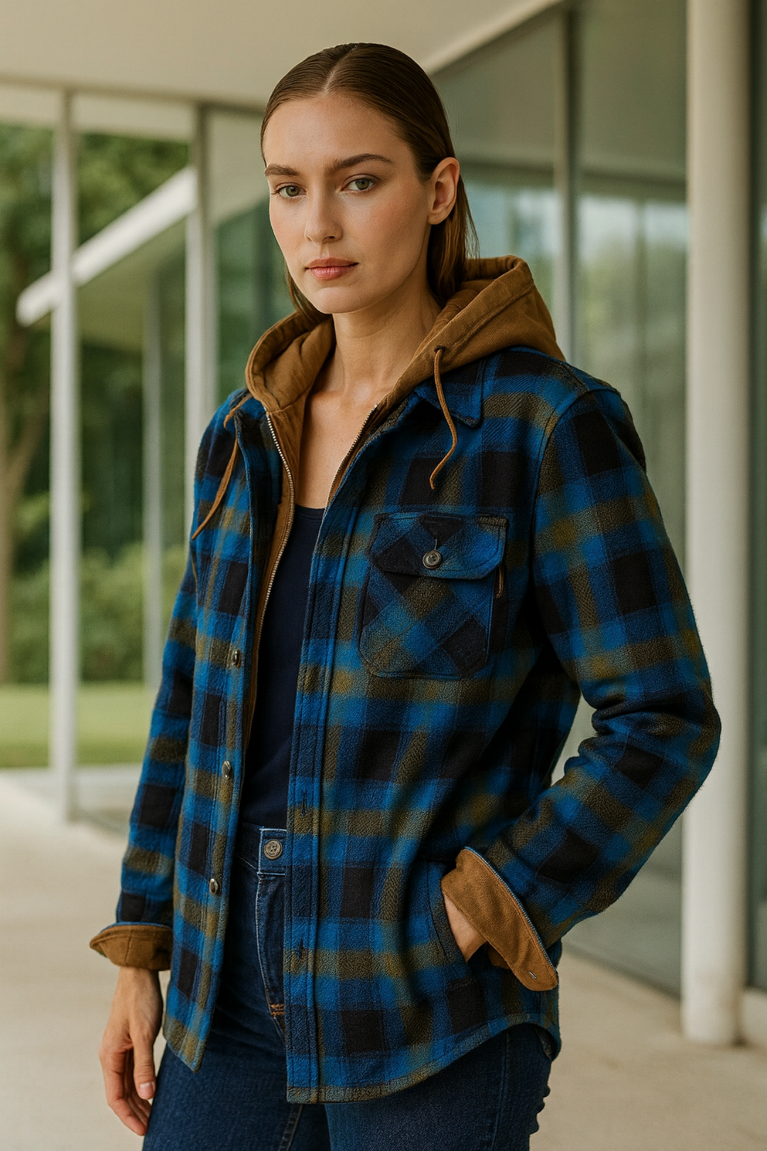 Harper | Patchwork Geruite Jas