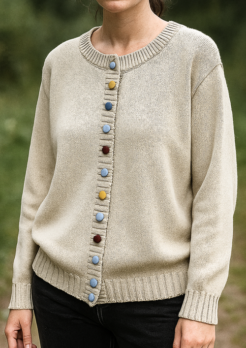 Lisa Komfortable & Stilvolle Cardigan - Weiß