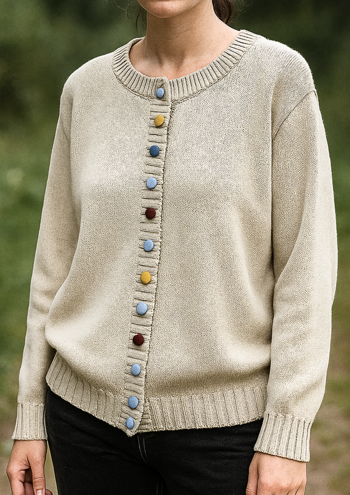 Lisa Komfortable & Stilvolle Cardigan - Weiß