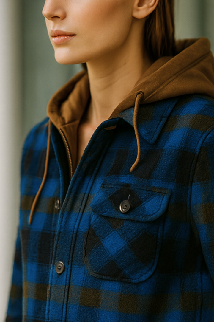 Harper | Patchwork Geruite Jas