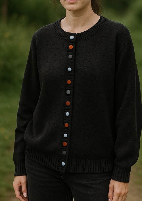 Lisa Komfortable & Stilvolle Cardigan - Schwarz