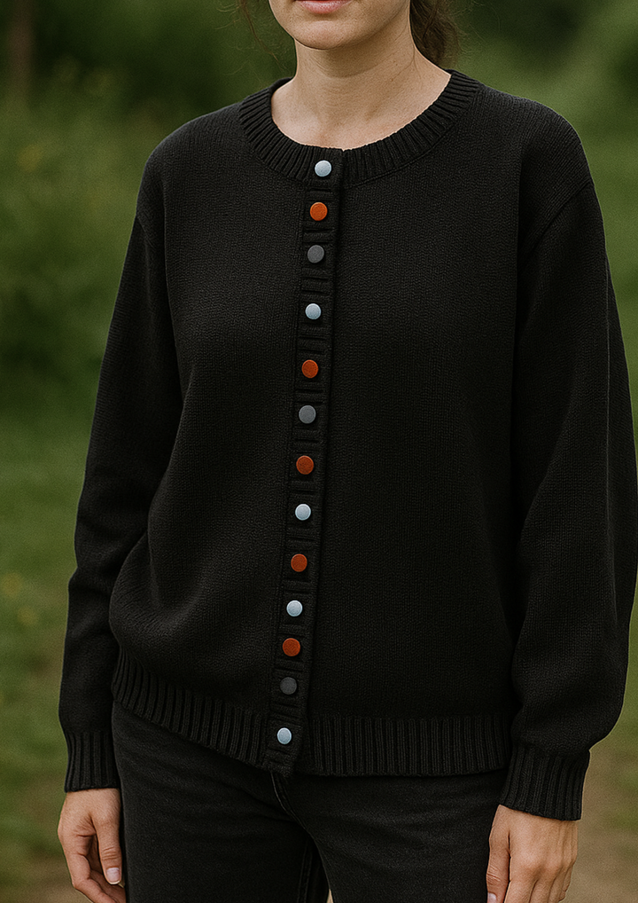 Lisa Komfortable & Stilvolle Cardigan - Schwarz