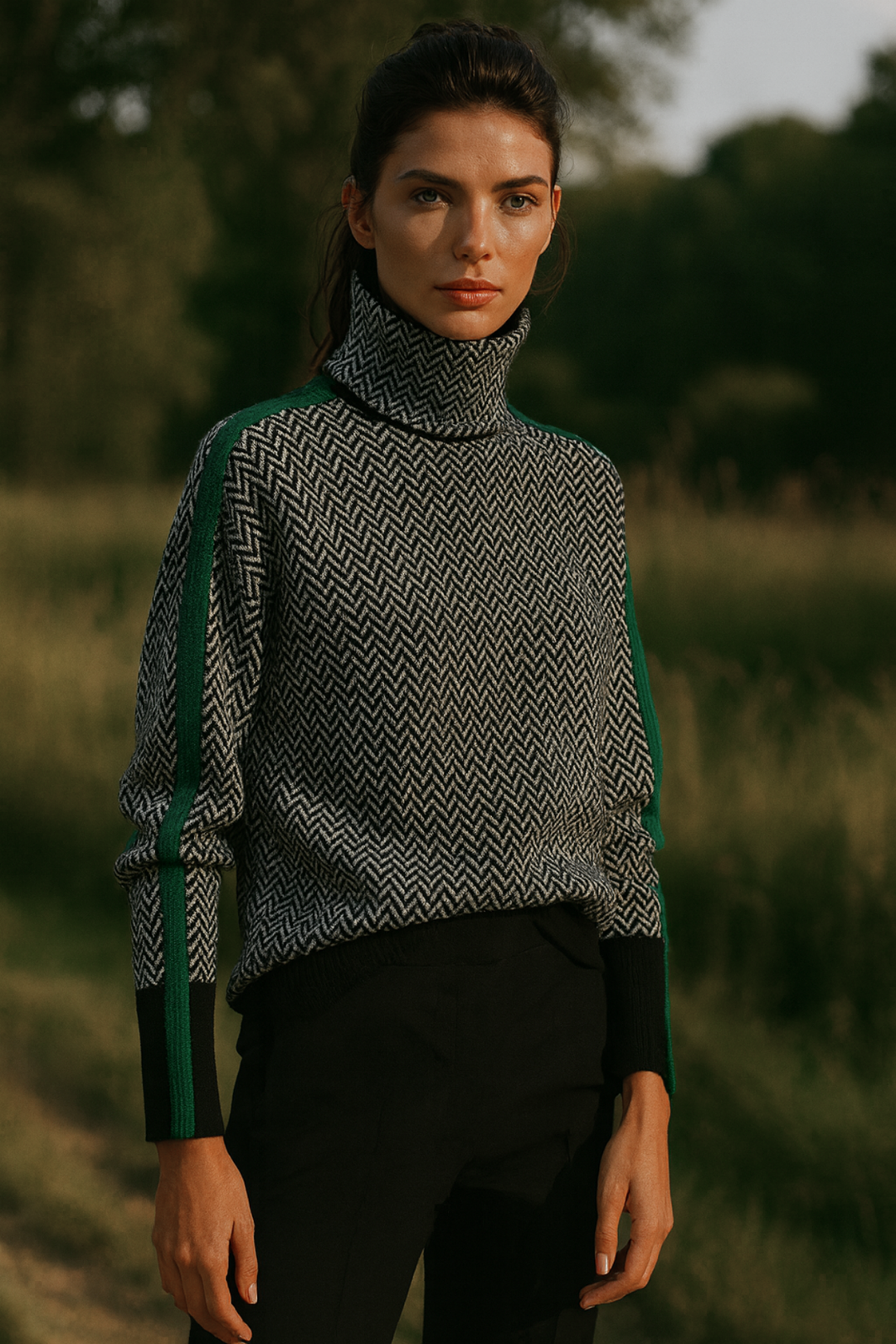 Marilou | Pullover mit Kontraststreifen