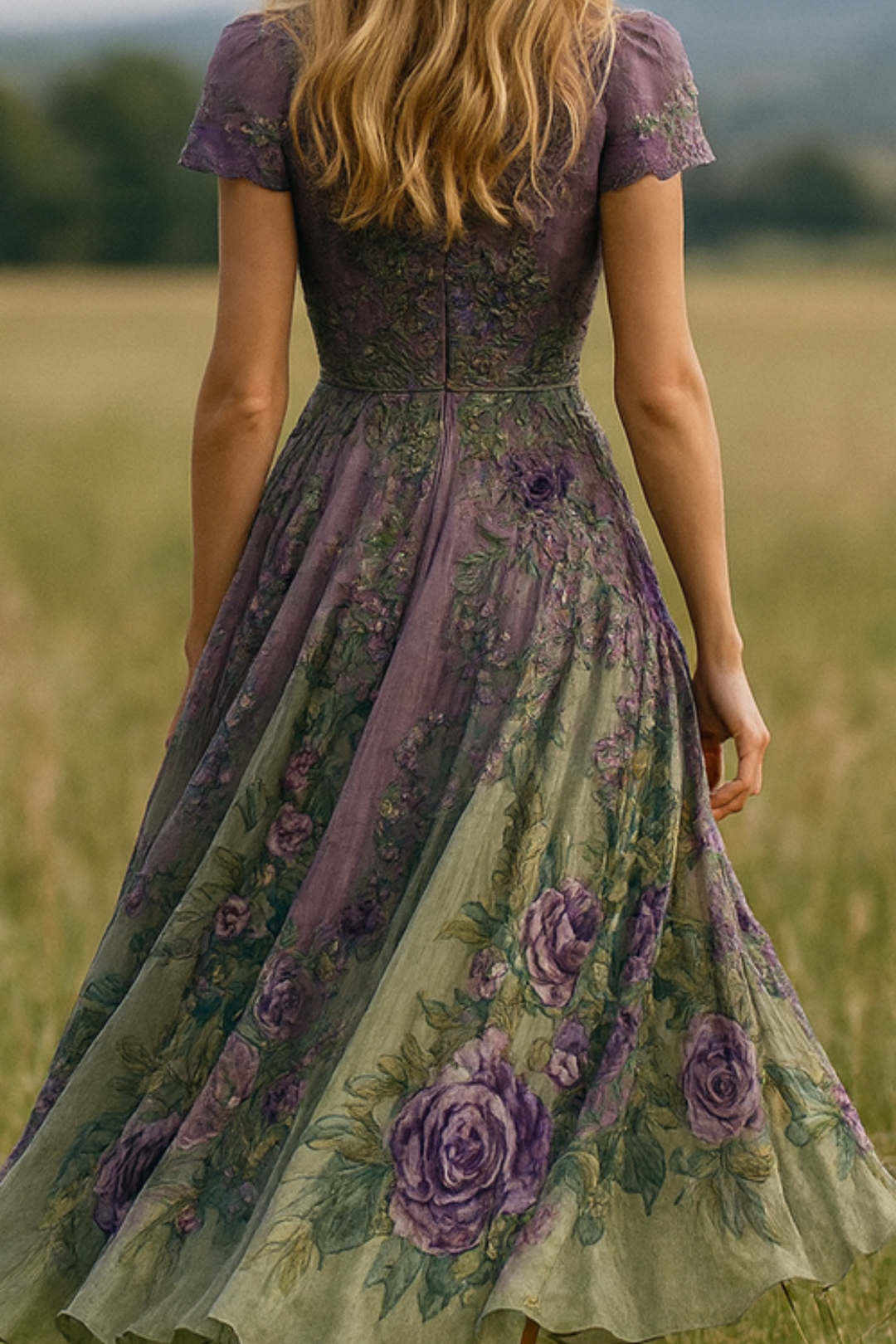 Celeste | Vloeiende Bloemenjurk