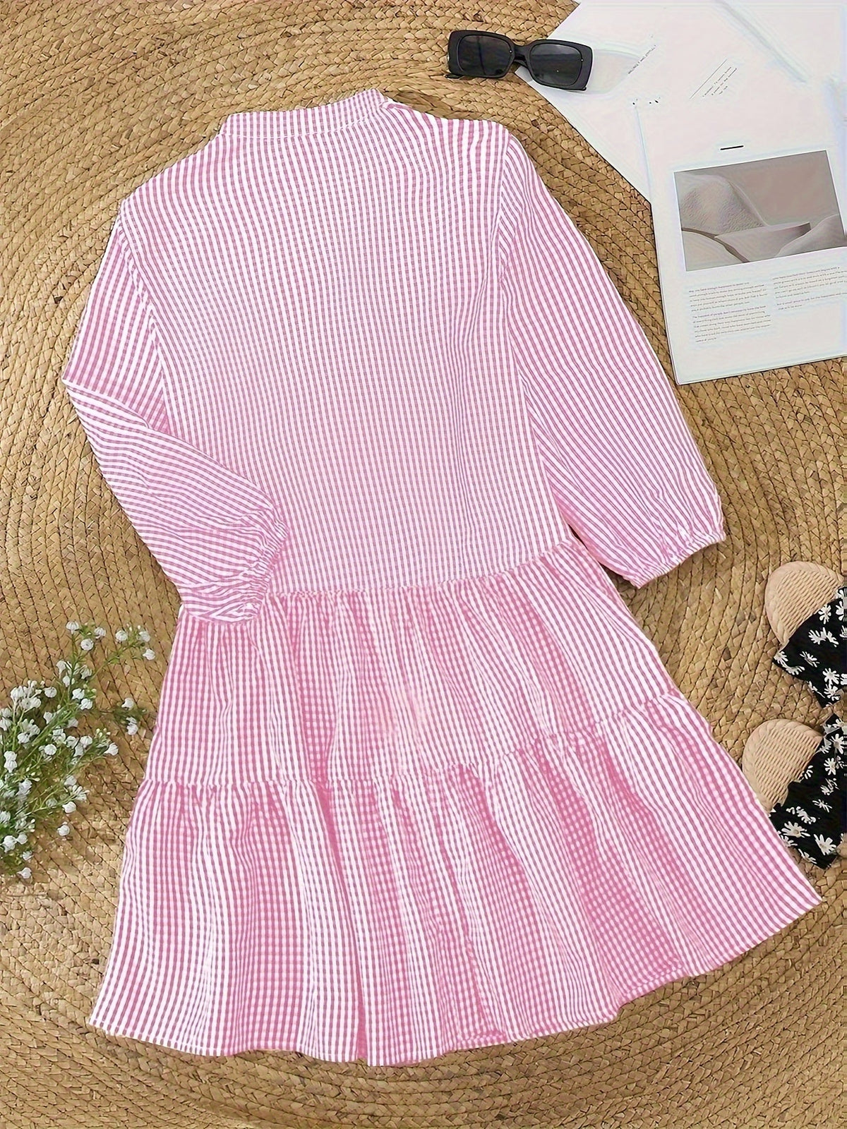 Rose Gestreiftes Kleid