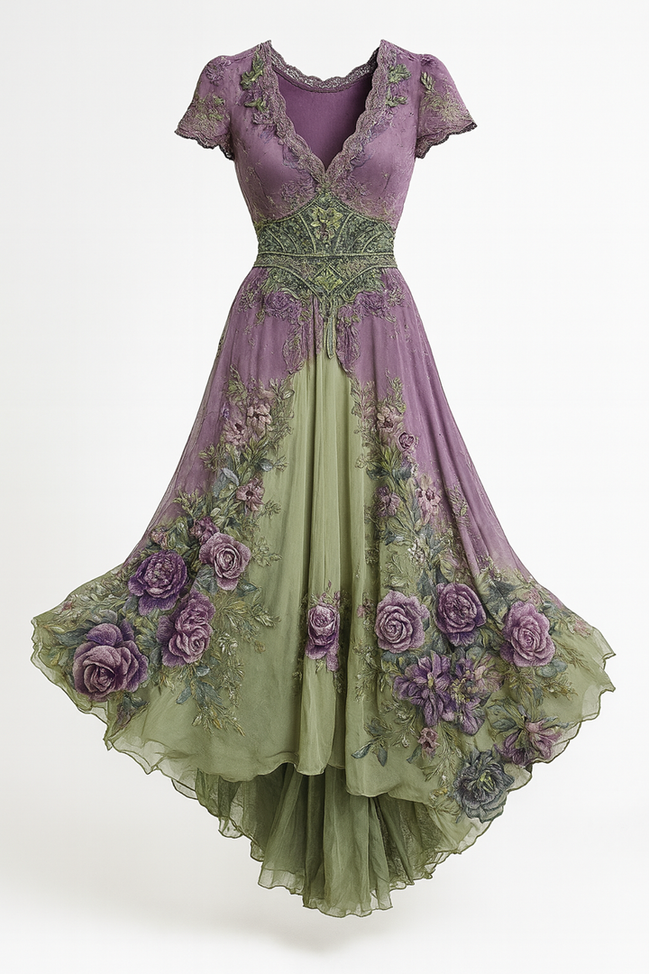 Celeste | Vloeiende Bloemenjurk