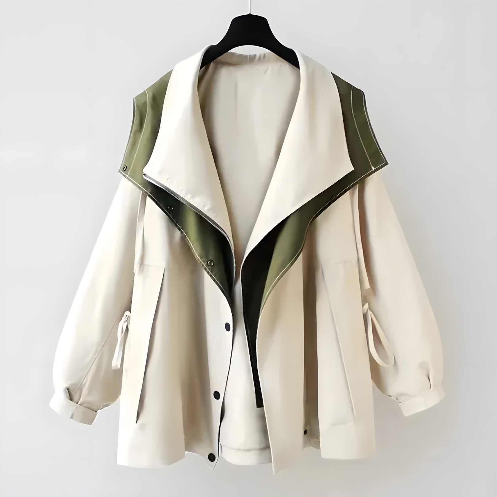 Aleera Elegante Windjacke mit Wetterschutz - Weiß
