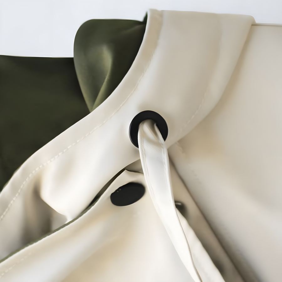 Aleera Elegant Weatherproof Windbreaker Jacket in White