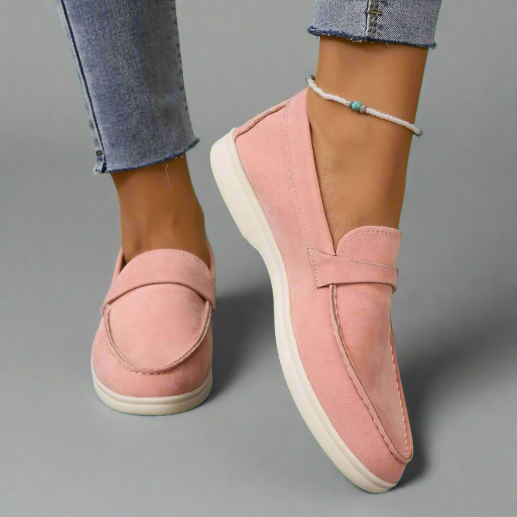 Carina™ | Handgjorda eleganta mocassiner av mocka
