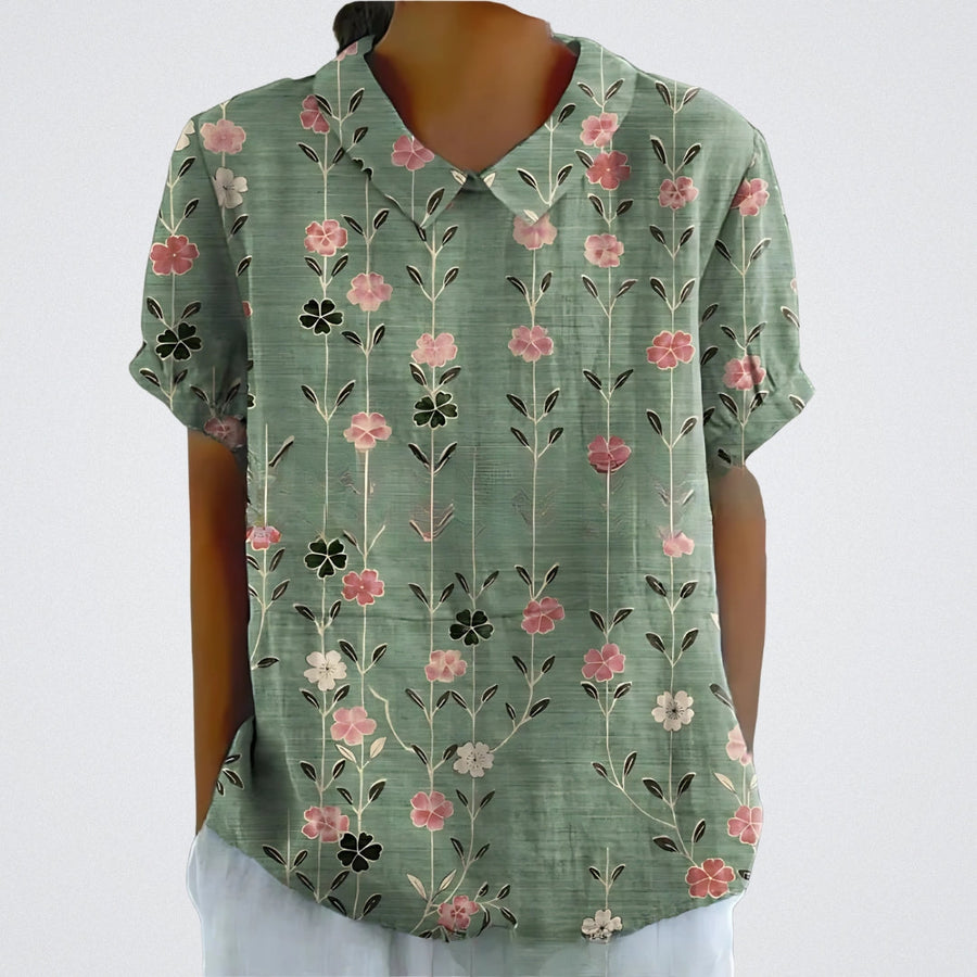Sierra Floral Print Lightweight Blouse for Everyday Elegance