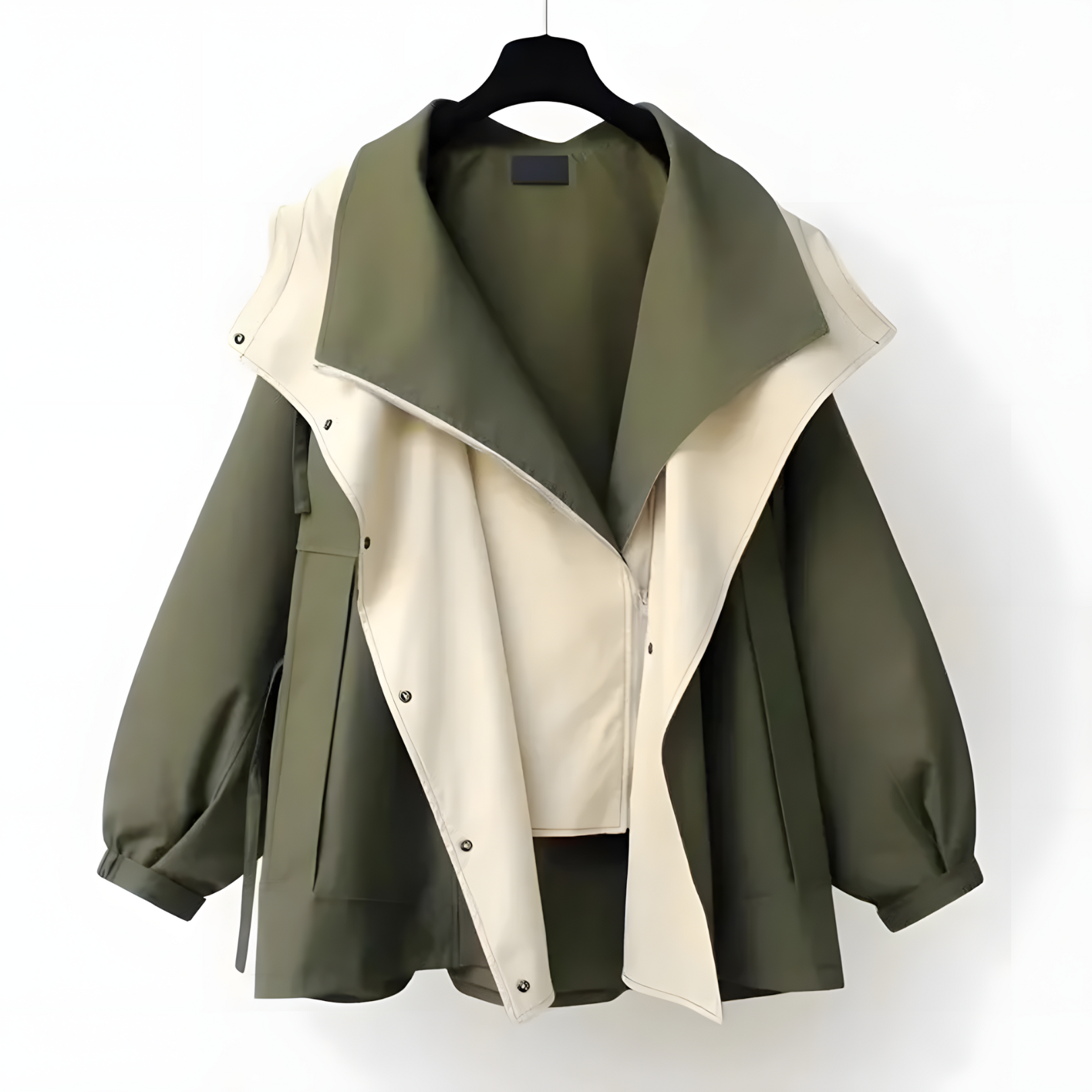Aleera Elegante Windjacke mit Wetterschutz - Grün