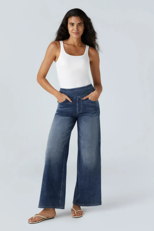 Evanna Hose mit hoher Taille - Dunkelblau