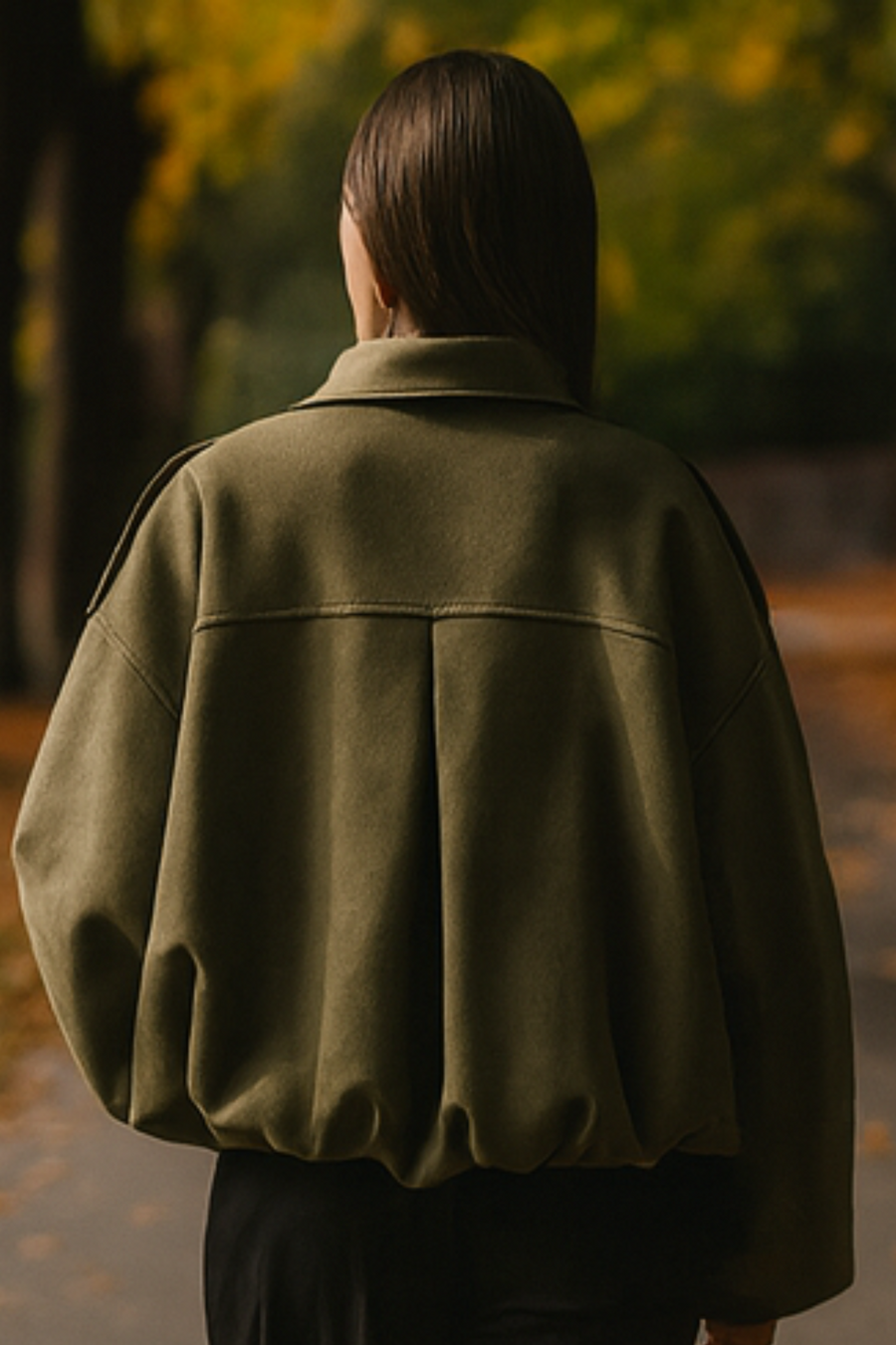 Nala Vintage Oversized Jacket in Green