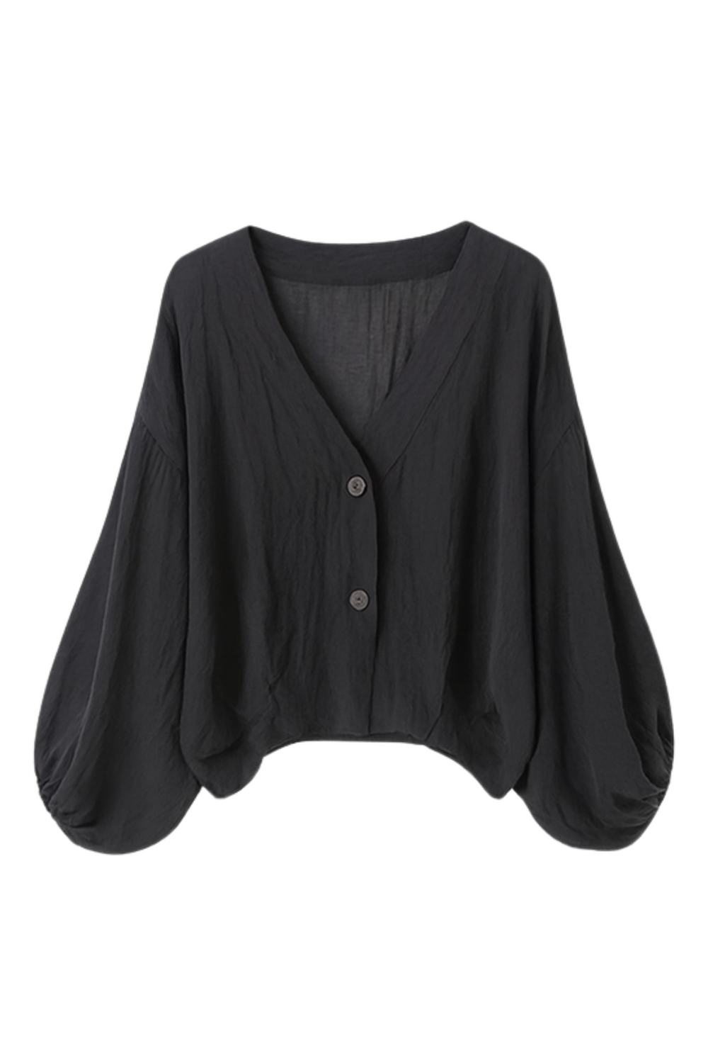 Aella Leinenbluse | Schwarz