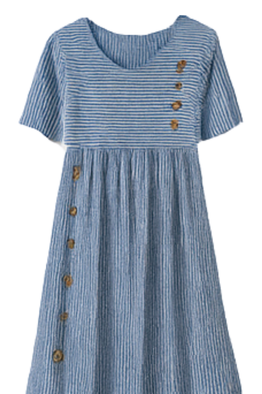 Roslyn Gestreiftes Baumwoll-Midikleid