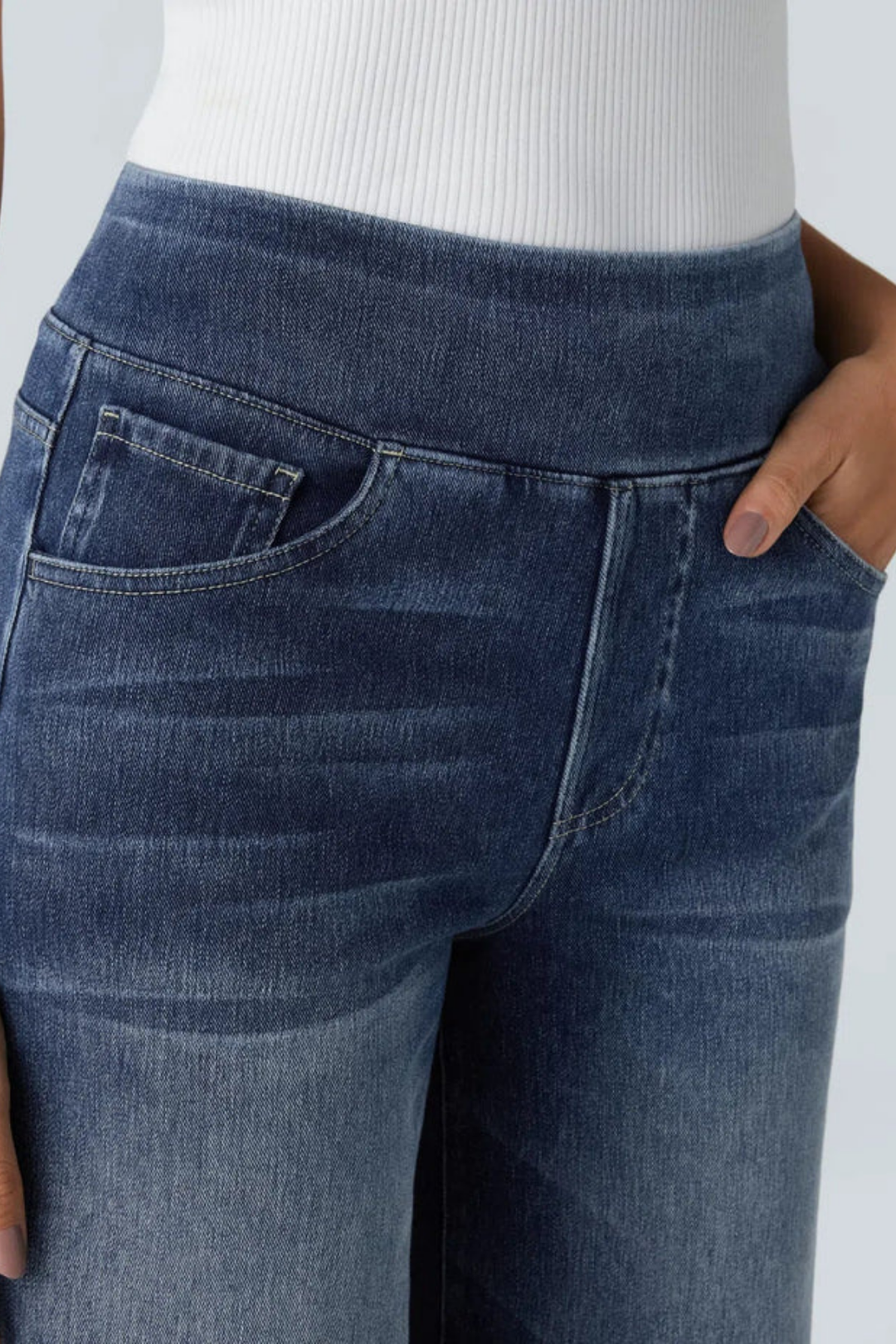 Evanna Hose mit hoher Taille - Dunkelblau