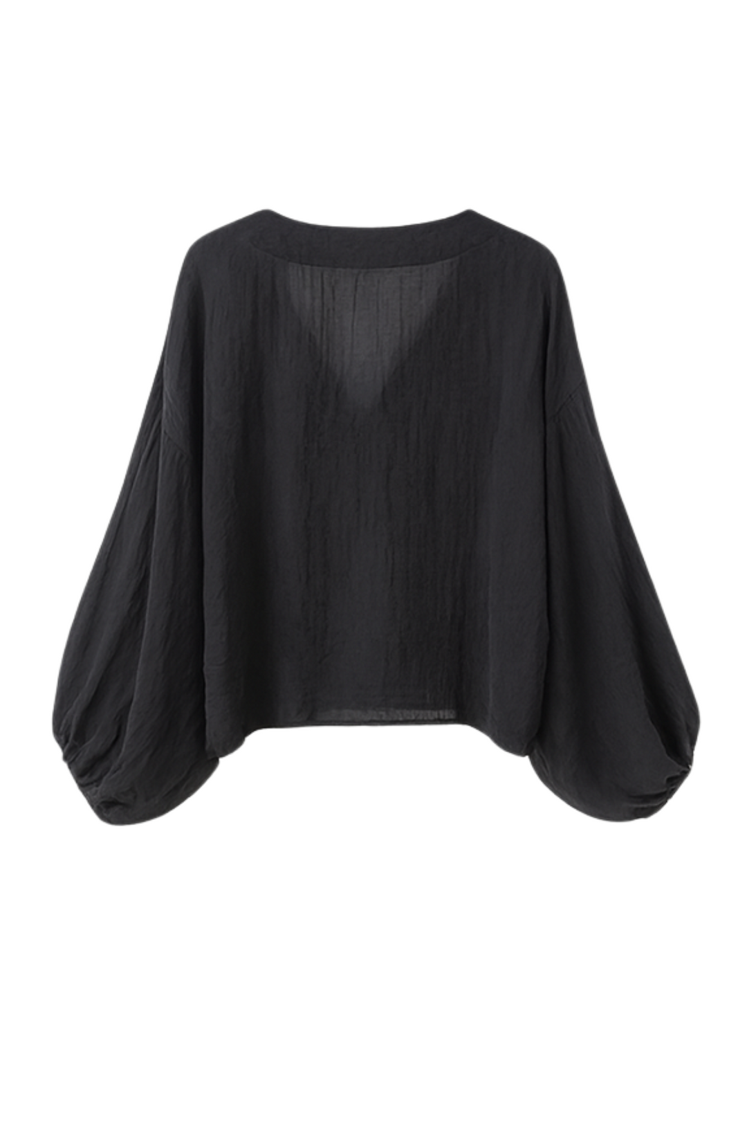 Aella Leinenbluse - Schwarz