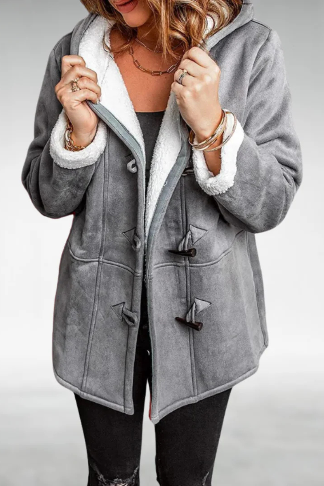 Serena Klassische Fleecejacke - Grau
