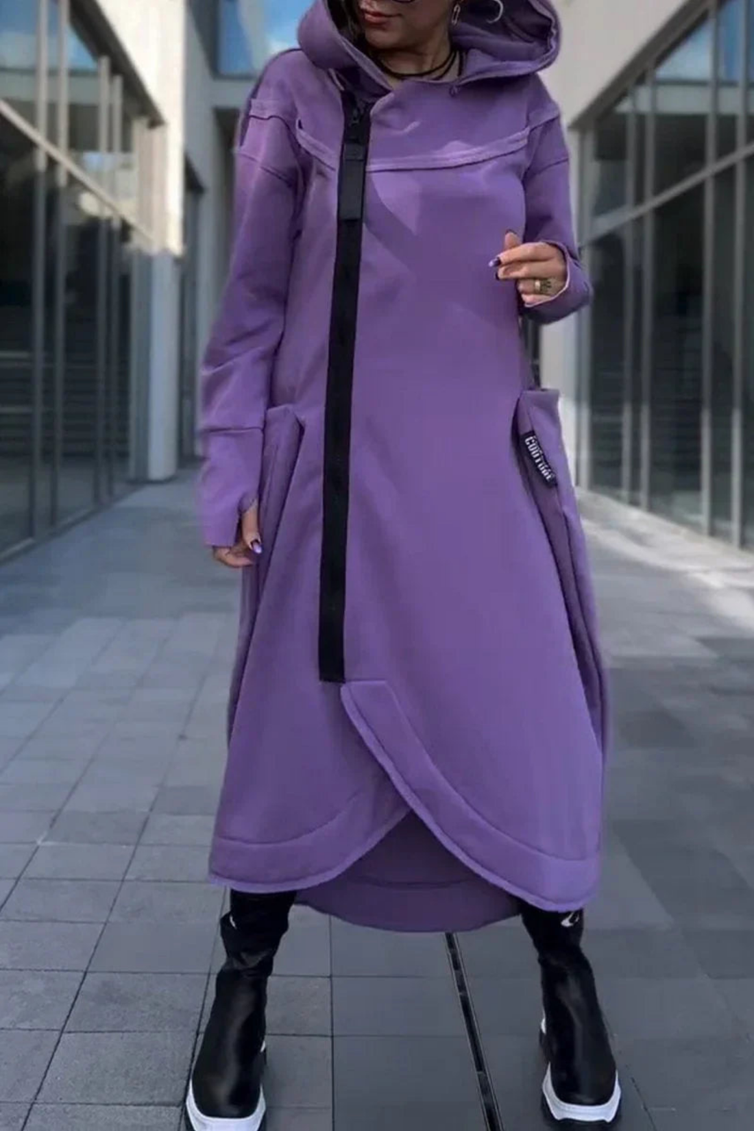 Nana Hoodie mit Reißverschluss - Lila