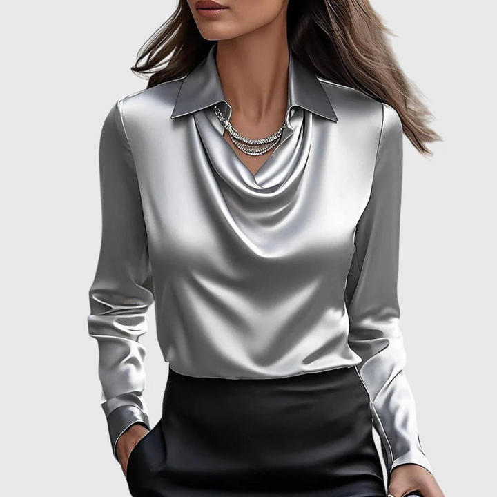 Lynn Elegante Bluse - Silber