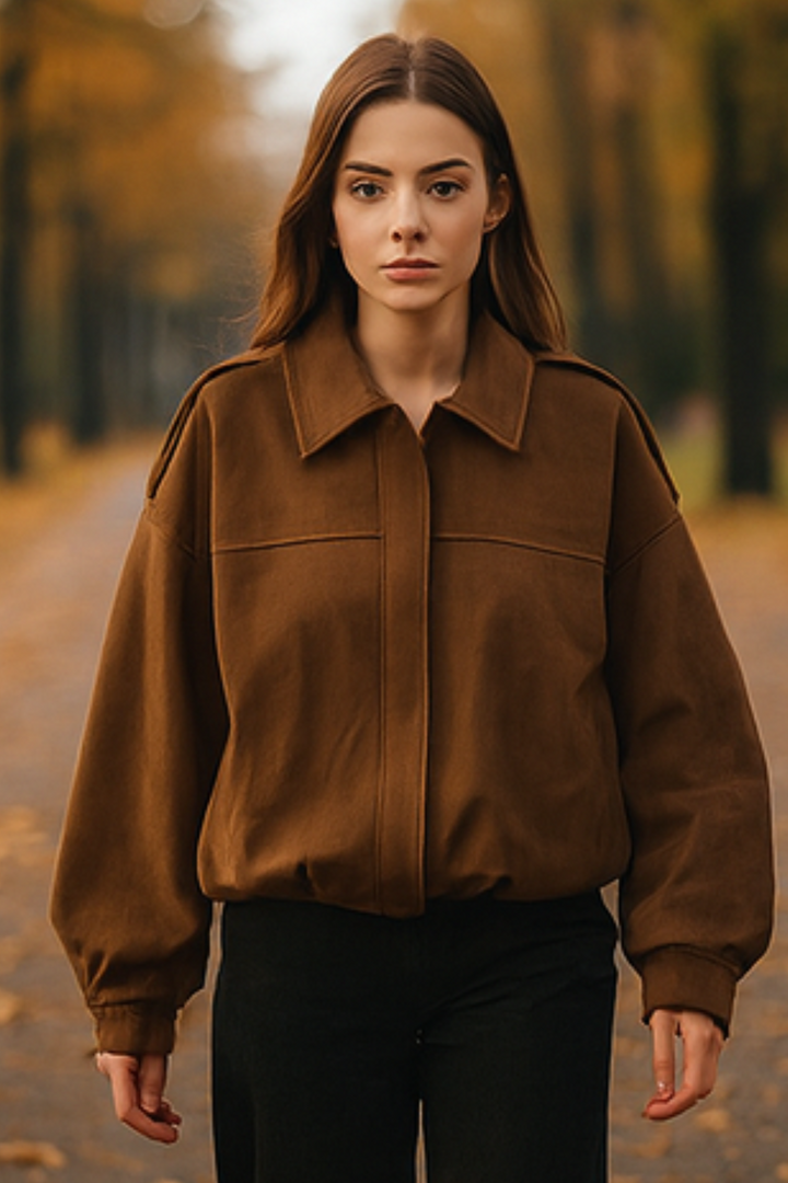 Nala Vintage Oversized Jacket - Braun