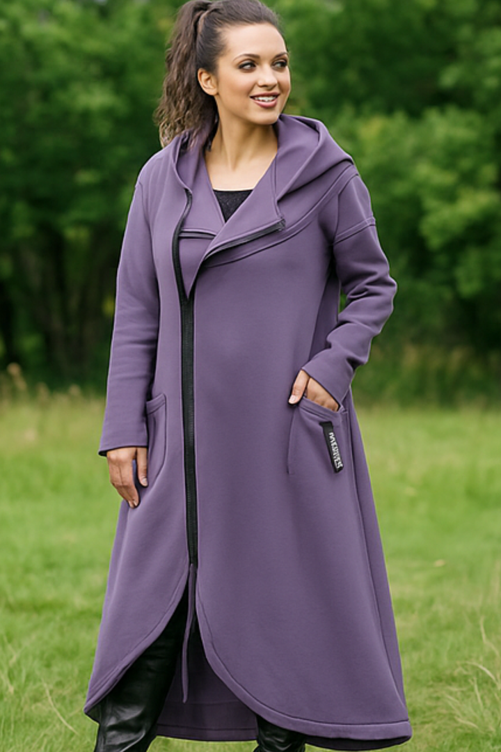 Nana Hoodie mit Reißverschluss - Lila