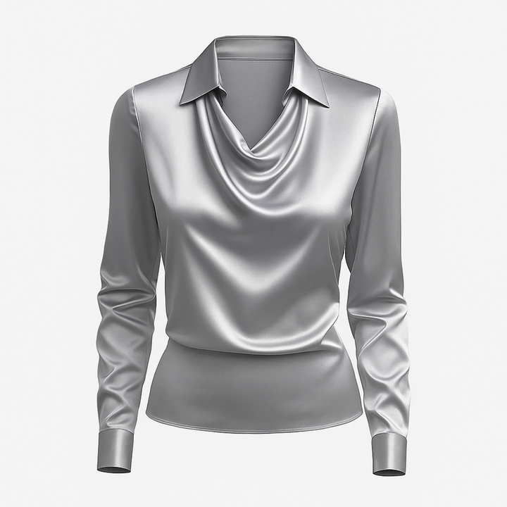 Lynn Elegante Bluse - Silber