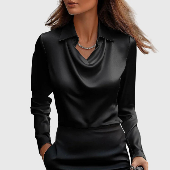 Lynn Elegante Bluse - Schwarz