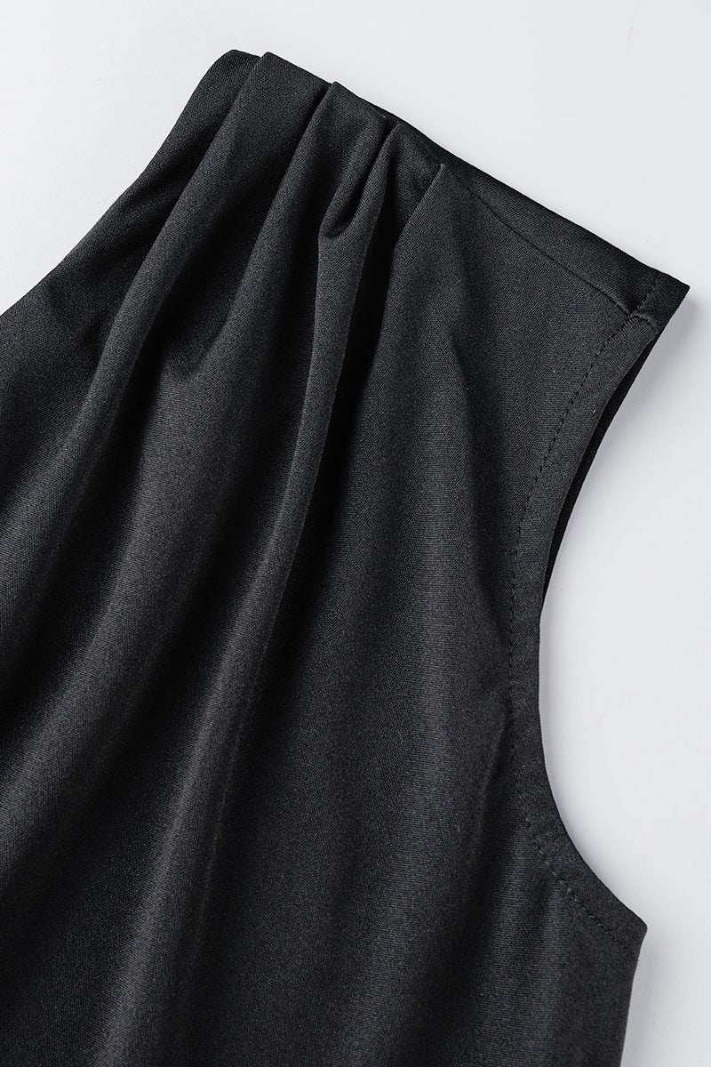 Evie – Elegantes ärmelloses Kleid mit diagonaler Halslinie