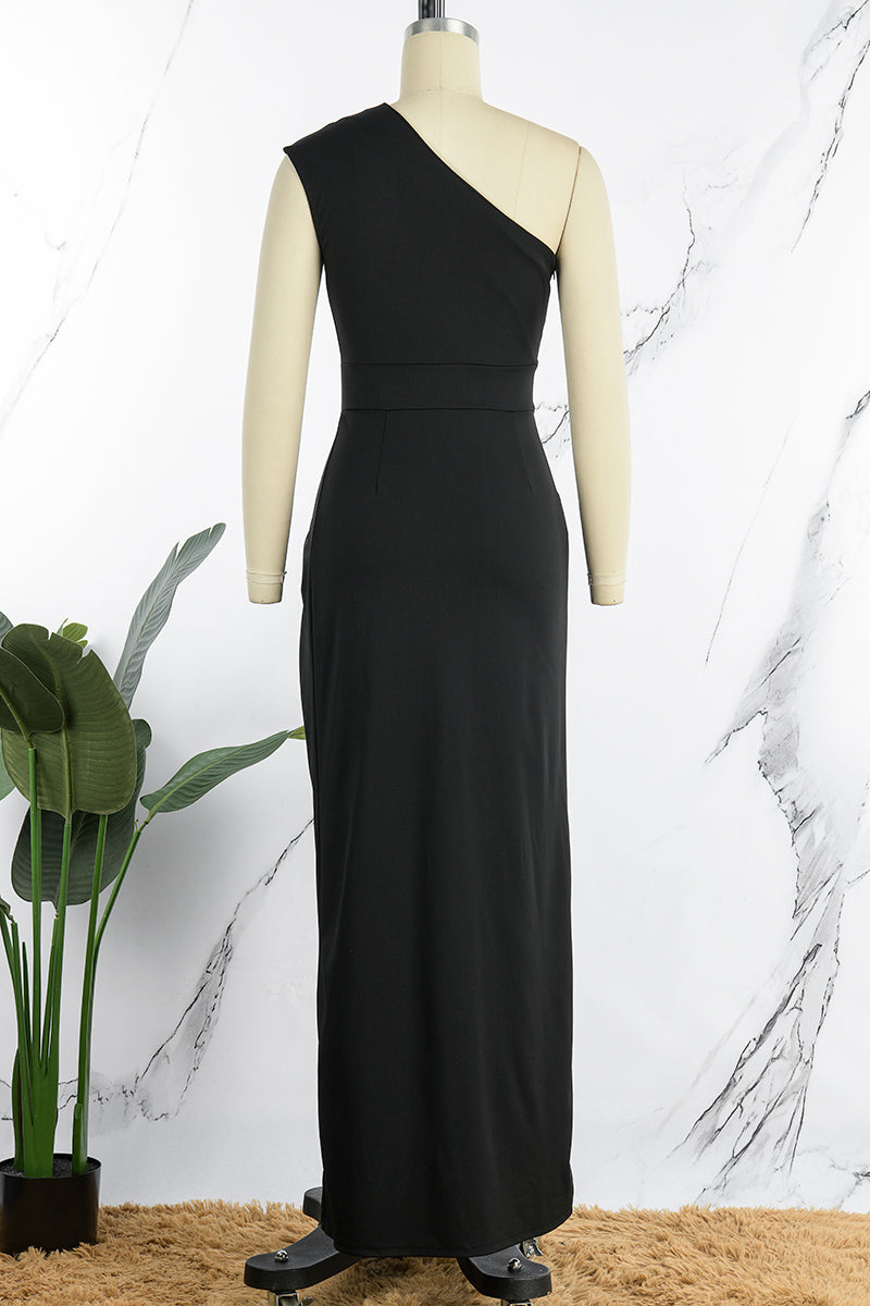 Evie – Elegantes ärmelloses Kleid mit diagonaler Halslinie