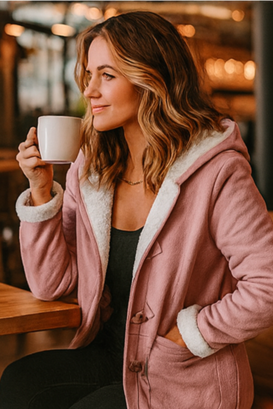 Serena Klassische Fleecejacke - Rosa